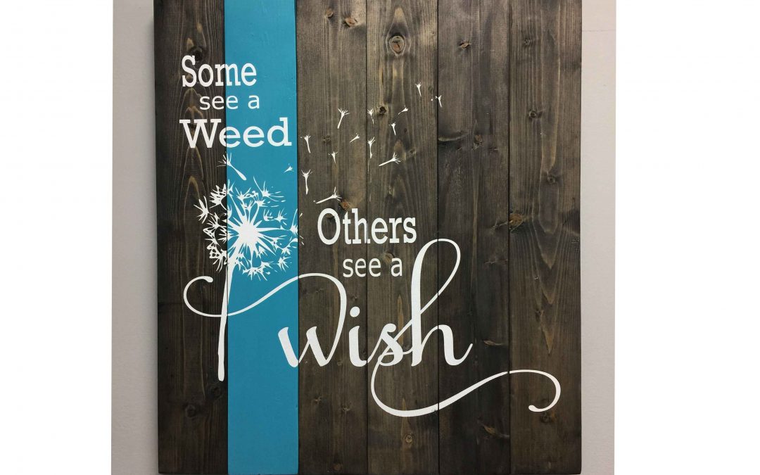 Some see a weed, is not a canvas sip and paint class, this wine and paint workshop is DIY wood sign see a wish