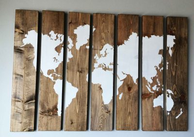 World map is not a canvas sip and paint class, this wine and paint workshop is DIY wood sign
