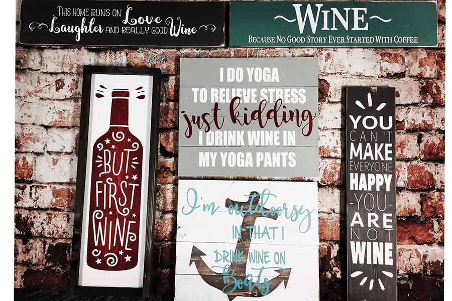 sip and paint and dab party size wood art sign for painting classes