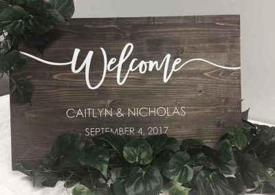 painting class for wood wedding sign