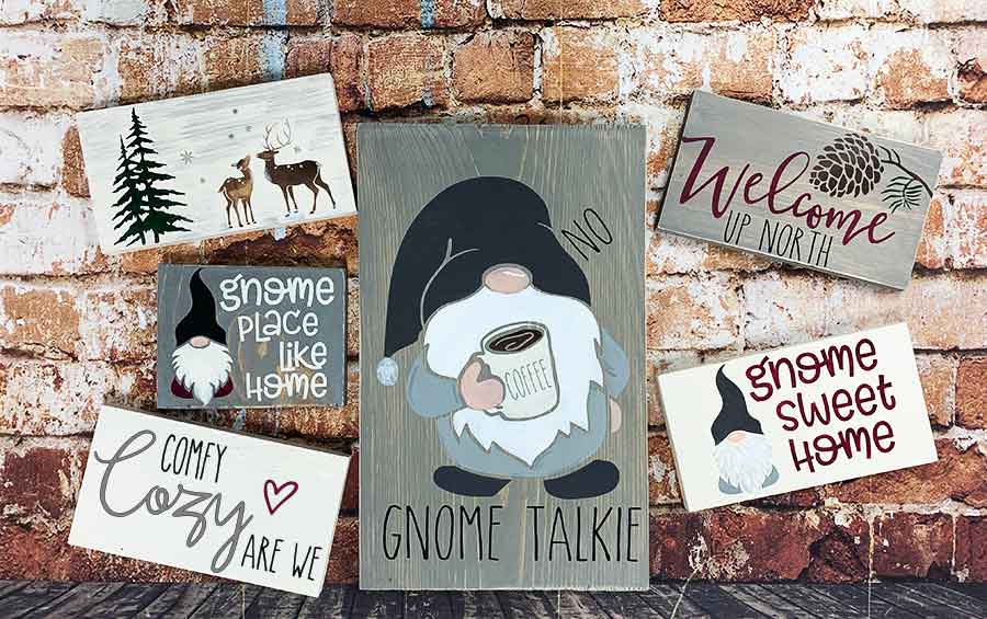 Gnome wood sign painting classes