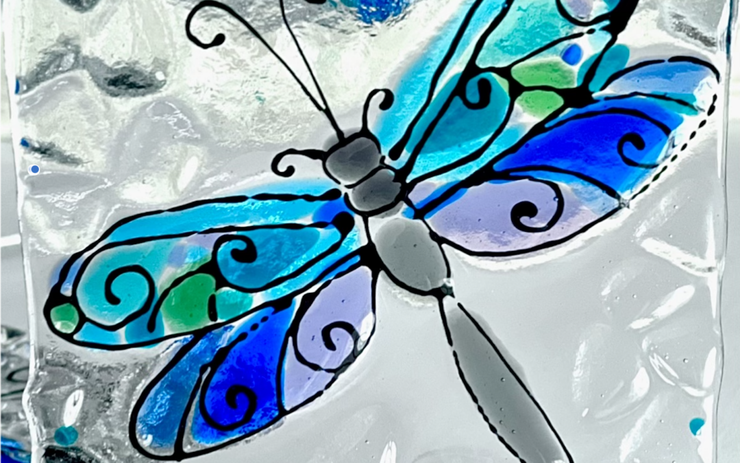 Do not register here- Use link for Fused glass dragonfly suncatcher with Karen McCann